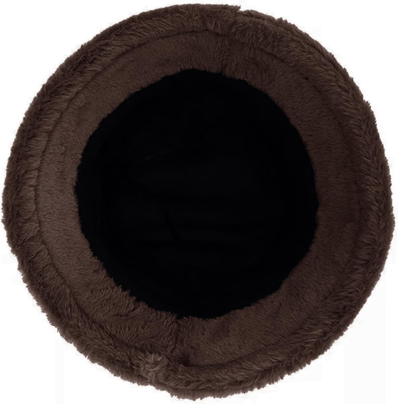 Women Plush Fluffy Bucket Hat Warm Lining Winter Faux Fur Cozy Wide Brim Winter - Image 4