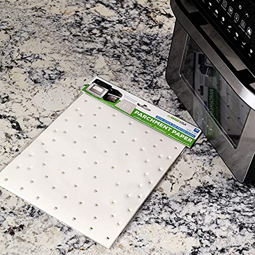 Gowise Usa Gwa0011 Perforated Parchment Non-Stick Liners For Air Fryer Toaster Ovens, Dehydrators, Steaming, Dumplings-100 Pcs, 11.5 X 10 Inches, White #TOP2