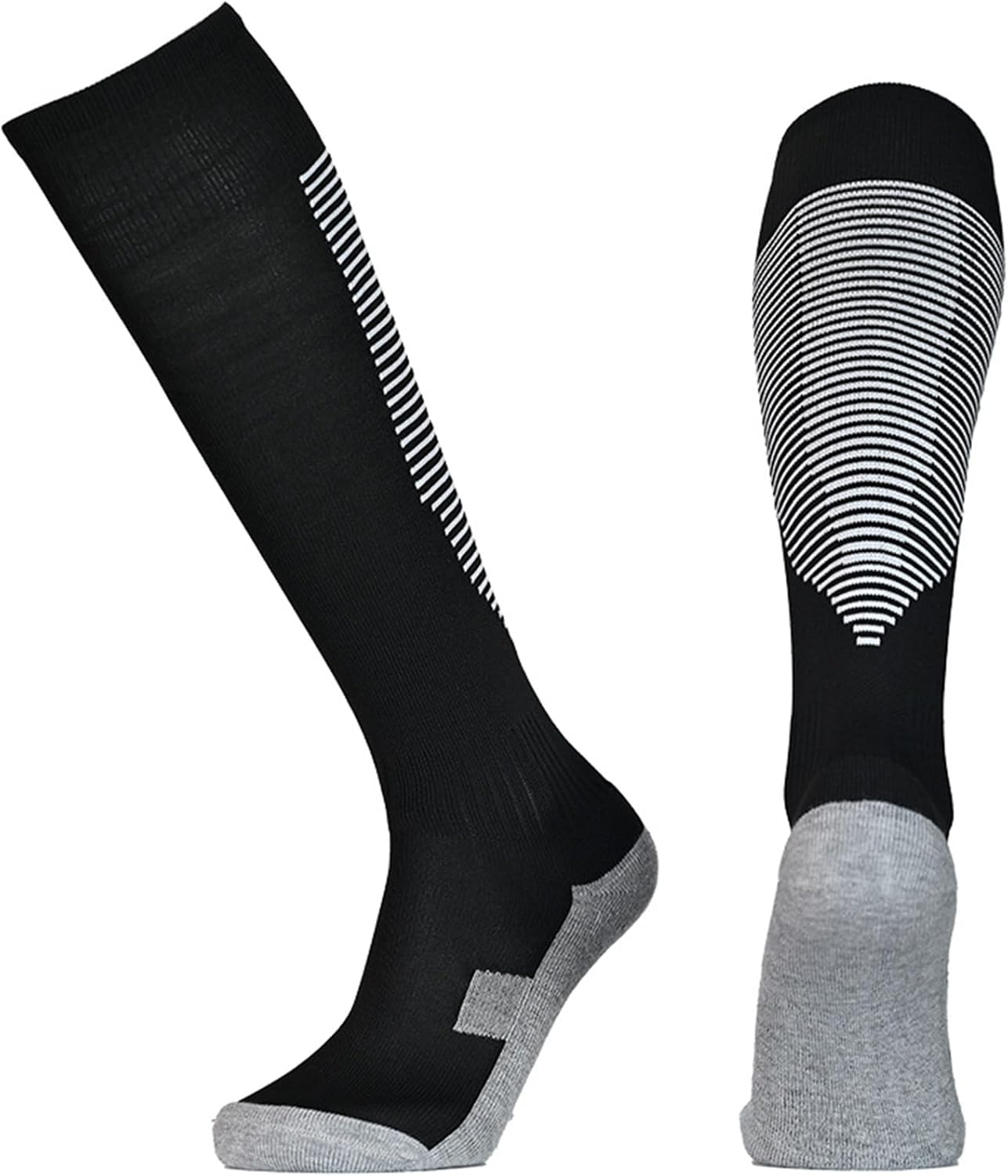 6 Pairs Kids Soccer Socks Stretchy Knee High Tube Football Athletic Team Socks for Boys Girls (4-12 Years Old) - Image 6