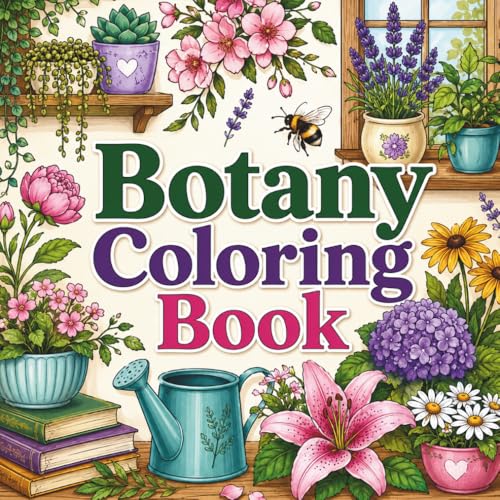 Botany Coloring Book: Simple Floral and Plant Designs for Relaxing Coloring Fun