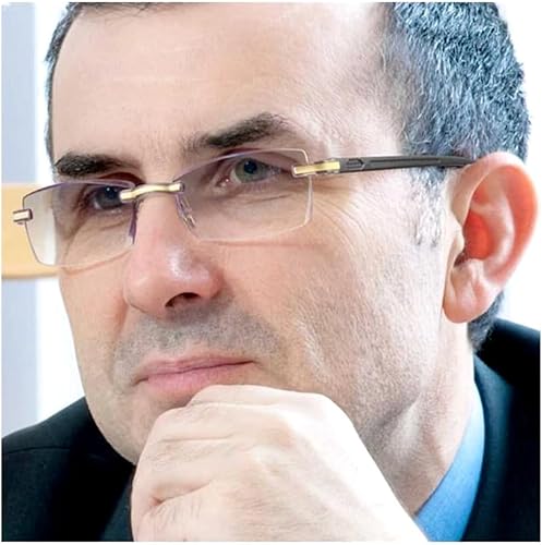 Miniatura 3 de Comprar 2 Descuento 40% Gafas De Lectura Anti Rayos Azules Presbicia Gafas Vintage Sin Rimless Gafas