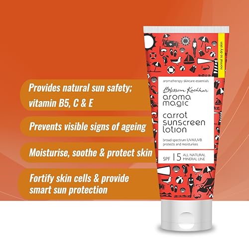 Miniatura 2 de Aroma Magic Loción de protección solar de zanahoria  3.4 fl oz  SPF 15  Protección UV natural, sin parabenos