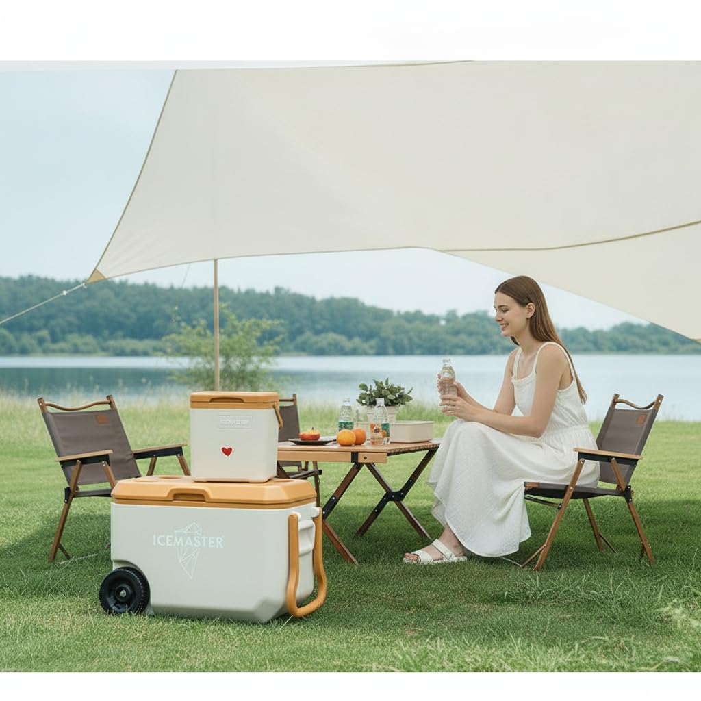 harayaa Glacière Isotherme Portable Boîte Frigorifique Refroidisseur de Boissons Conteneur à Glace Renforcée pour Boissons et, avec poignée de Transport