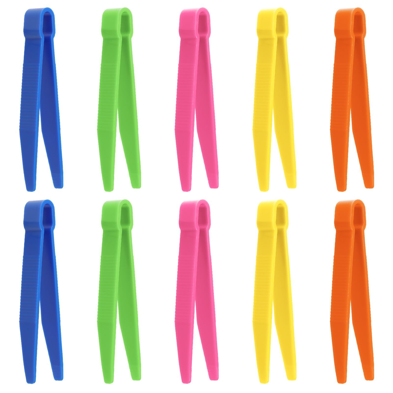 Set di 10 Pinzette Montessori - Plastica Leggera, Colorate, per capacità Motorie e Sensoriali