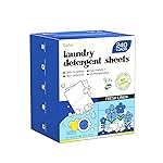 Soulink Laundry Detergent Sheets Fresh Linen Scent 240 LoadsEco Friendly Detergent Strips for Travel & Home - No Plastic Jug Soap Strips, Plant-based, Hypoallergenic. Safe for Sensitive Skin