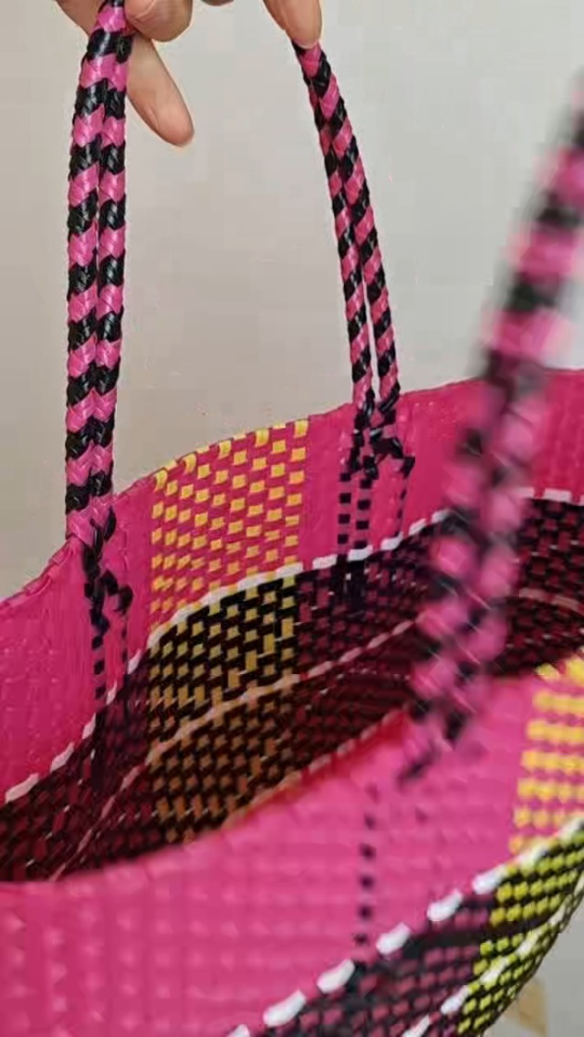 Bolso Tote tejido a mano para mujer miniatura 7