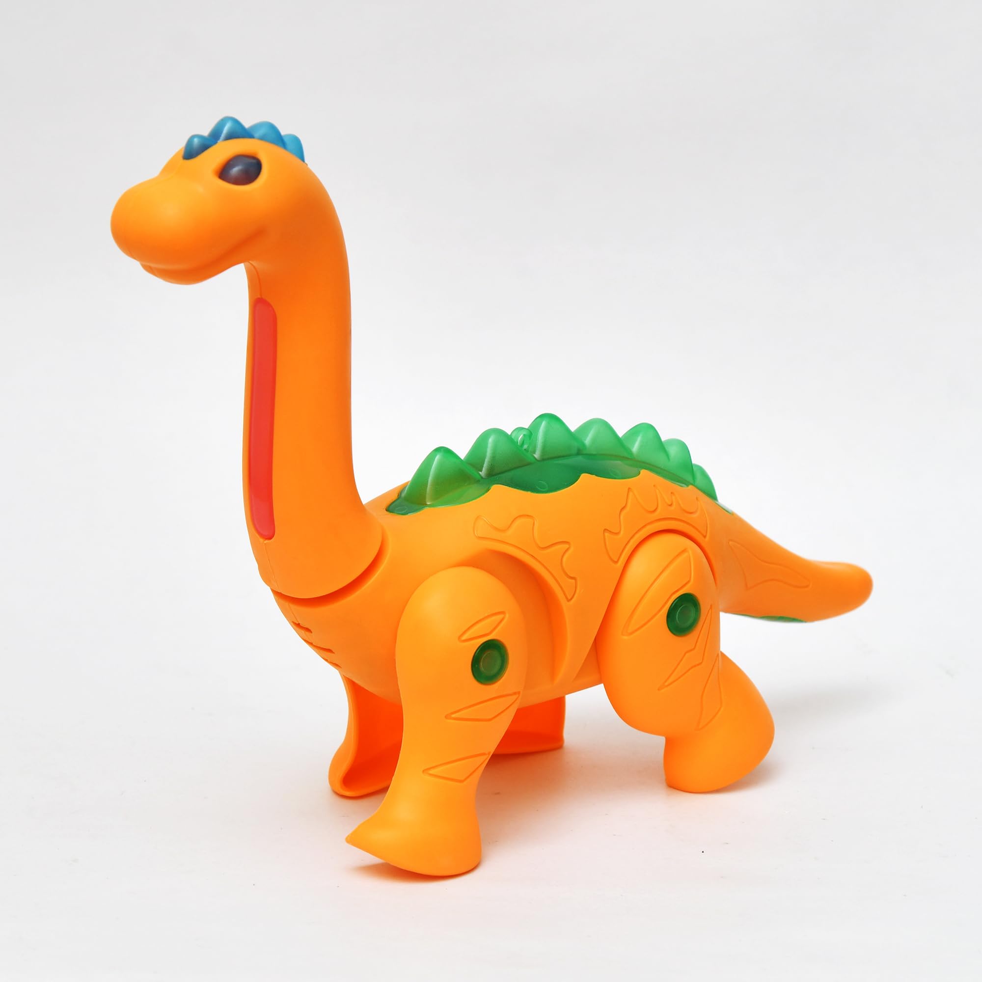 Big7 Stores Battery Operated Walking Dinosaur Musical Toys for Kids Electronic Pet Dino with Real Voice and Colorful LED Lights | Orange