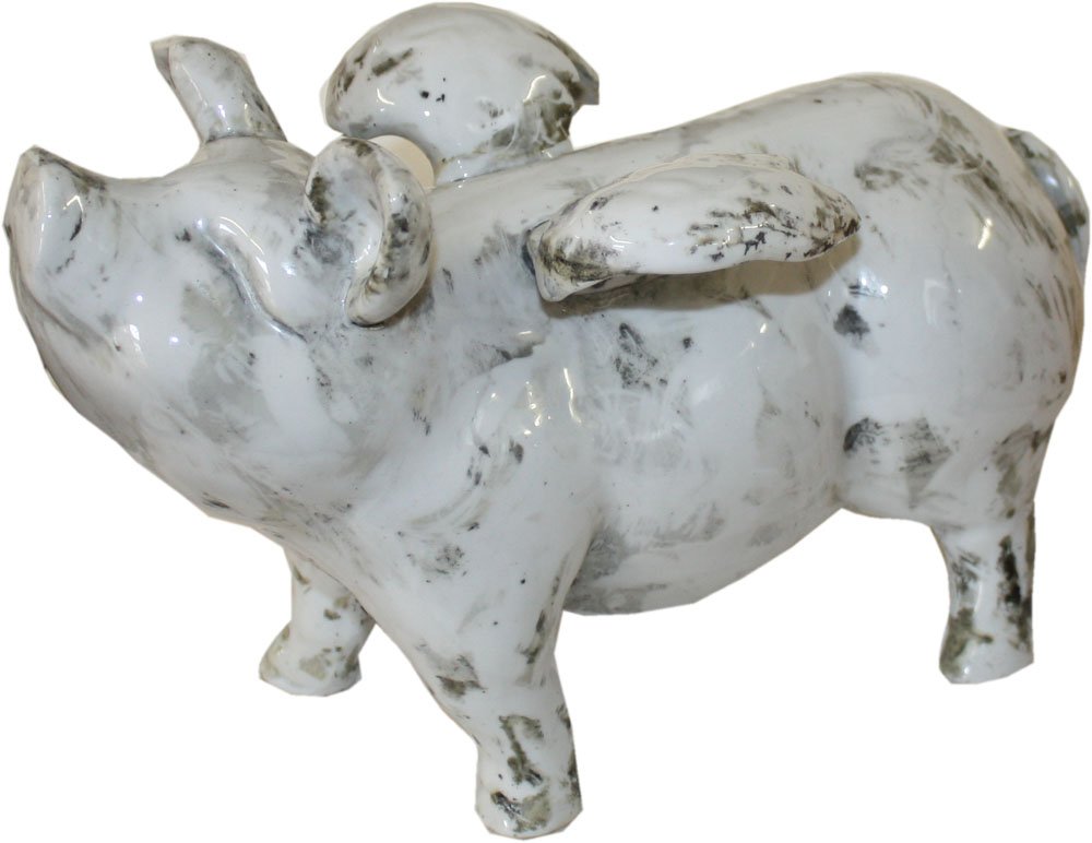 marymarygardens Ceramic Flying Pig - Medium