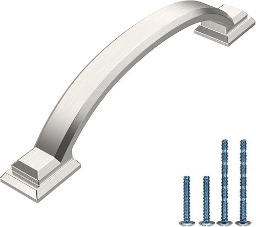 Miniatura 25 de AOOTOCH Paquete de 10 tiradores dorados para gabinetes (4 pulgadas) para armarios Oro,Latón antiguo,cepillado níquel,Mate negro,Champagne