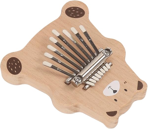 Ubric Violon à Pouce Petit Instrument Kalimba Piano à Pouce 8 Touches Instrument de Musique en Bois - 4