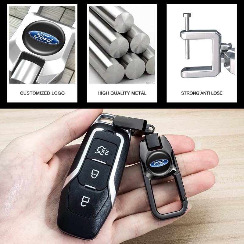 lovmmewlot-with-Ford-KeyringMetal-Car-Keychain-Replacement-with-Ford-Fusion-F150-F250-F350-F450-F550-Edge-Explorer-Mustang-F151Key-Chain-Key-ring-for-Car-AccessoriesFamily-PresentBlack