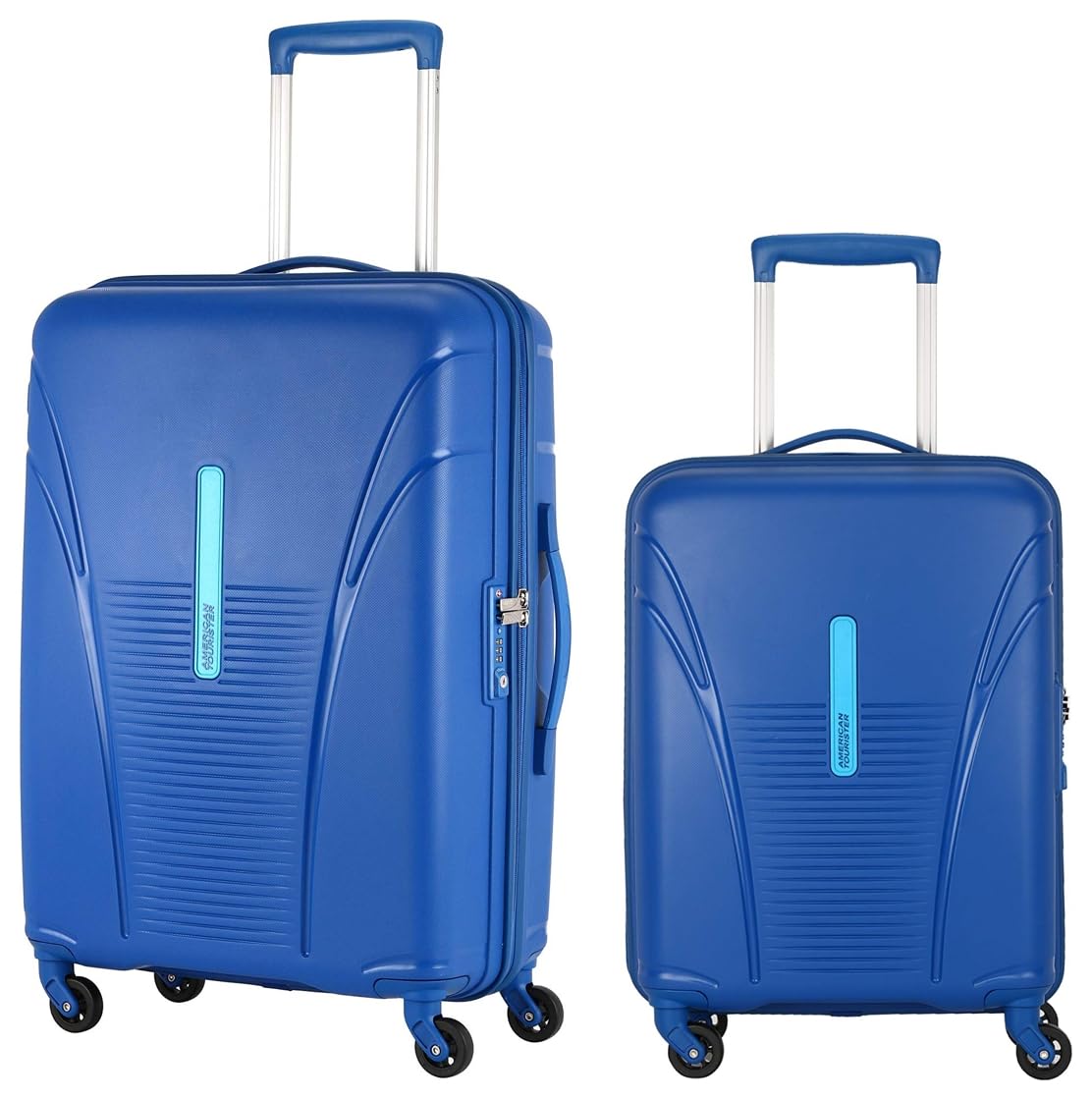 American TouristerIvy Spinner Polypropylene (PP) 68 Cm Medium Blue Check-in Hard Luggage with TSA Lock Check-in