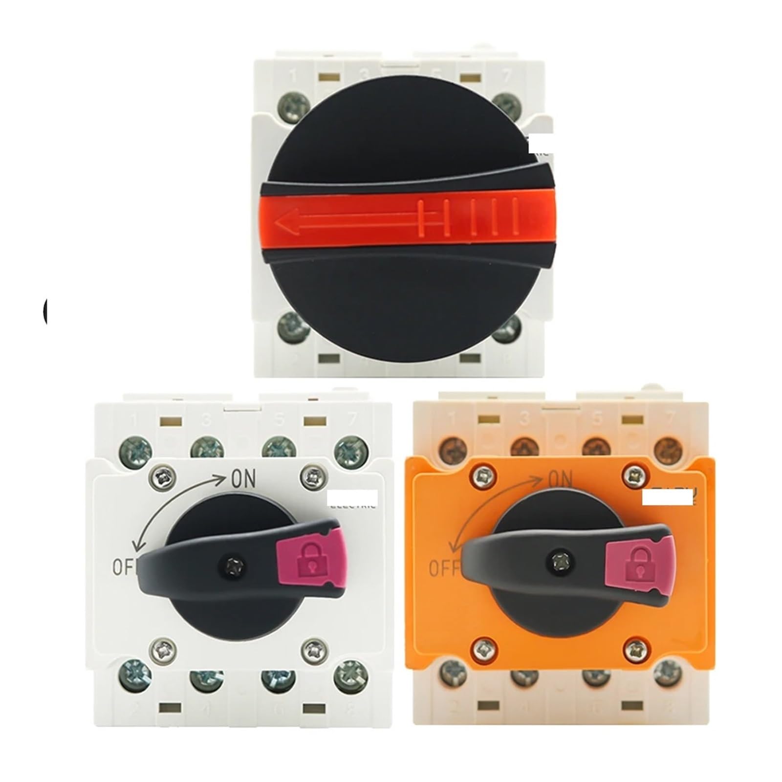 LONQ-40 Solar DC 4P 32A 1500V PV Switch-disconnector Rotating Handle Isolator Rotary Switch for Solar Distribution Box Din Rail(LONQ-40.X)