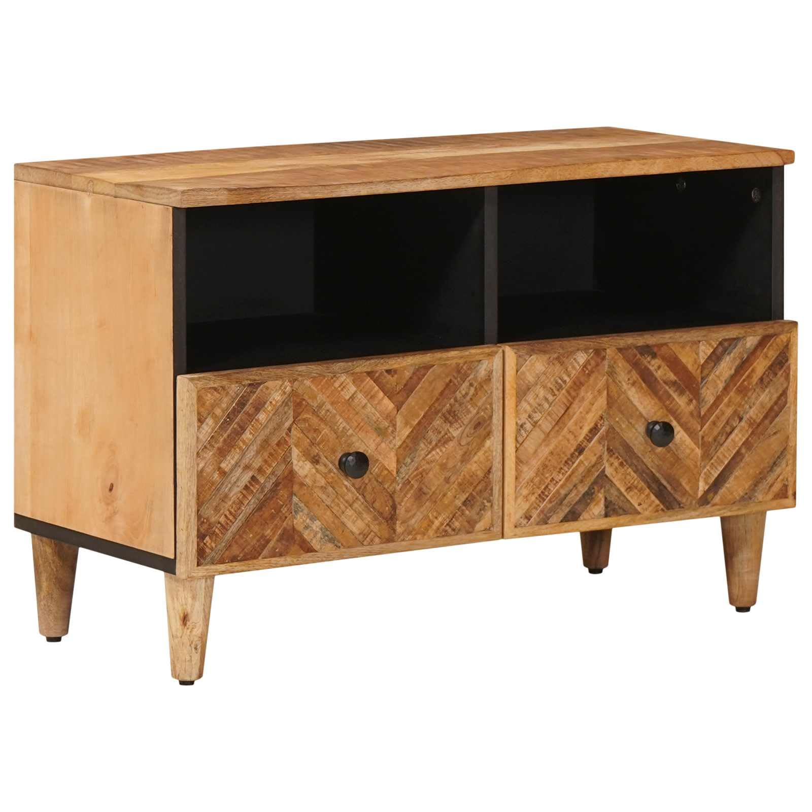 Armario de almacenamiento de madera de mango macizo, 70 x 33,5 x 46 cm