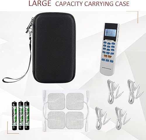 Miniatura 3 de BOVKE Estuche de viaje de EVA duro de repuesto para YK15AB EMS TENS Unidad estimulador muscular masajeador electrónico de pulso, espacio adicional