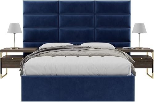 Miniatura 142 de Vänt - Paneles tapizados de cabecera para montar en la pared, diseño Isabelle, 60 x 23 pulgadas, configuración de 4 paneles individuales,