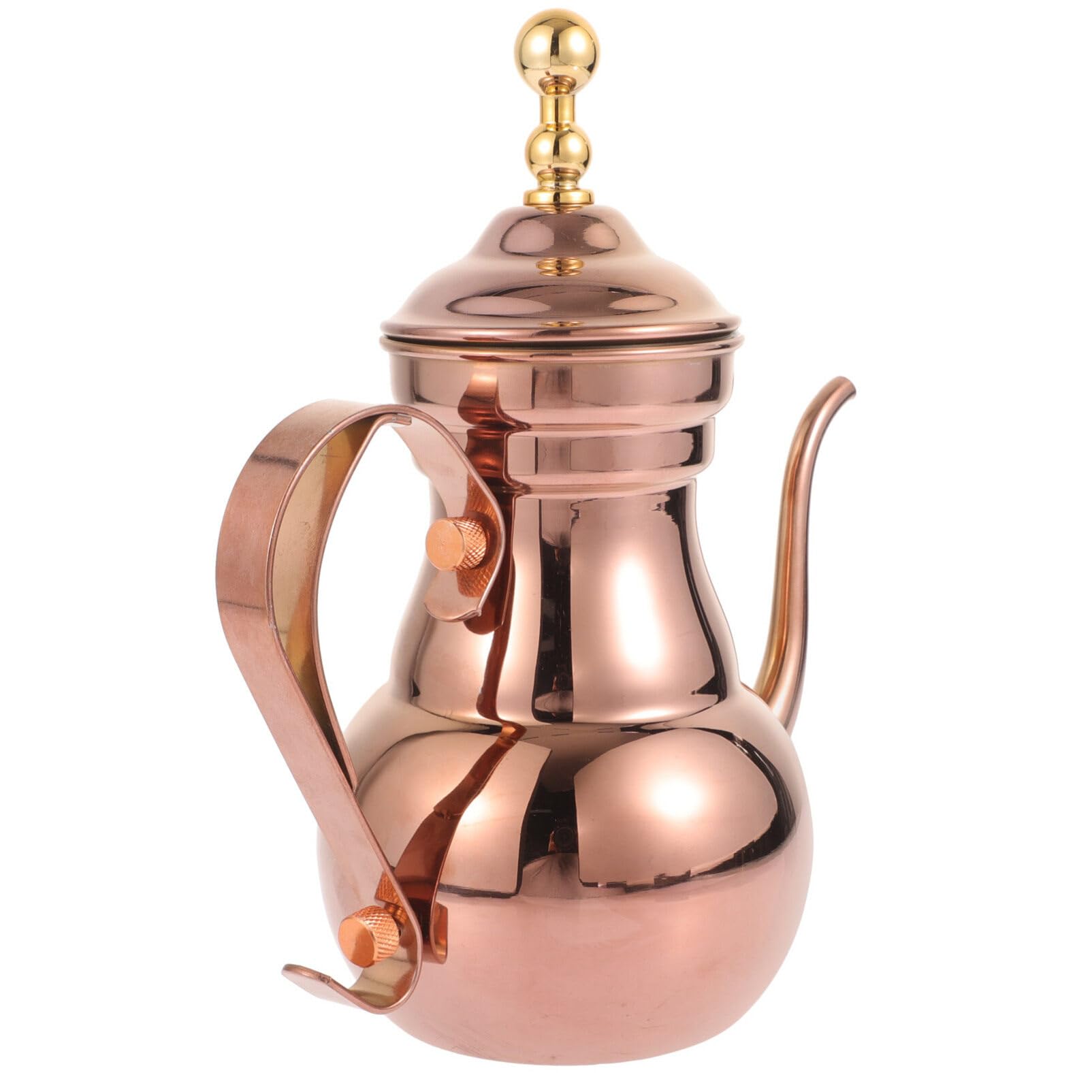 OSALADI Théière en acier inoxydable avec passoire 700 ml Style oriental Bouilloire à café Long bec étroit pour thé Maison Bureau Gastronomie