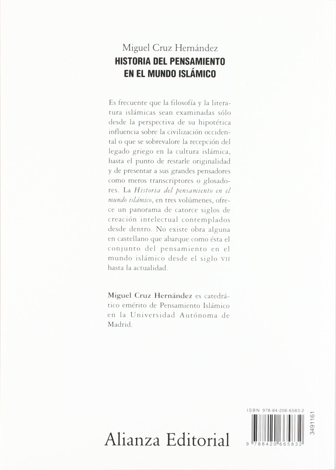 Historia del pensamiento en el mundo islámico, II: El pensamiento de Al-Ándalus (siglos IX-XIV): 2 (El libro universitario - Manuales)