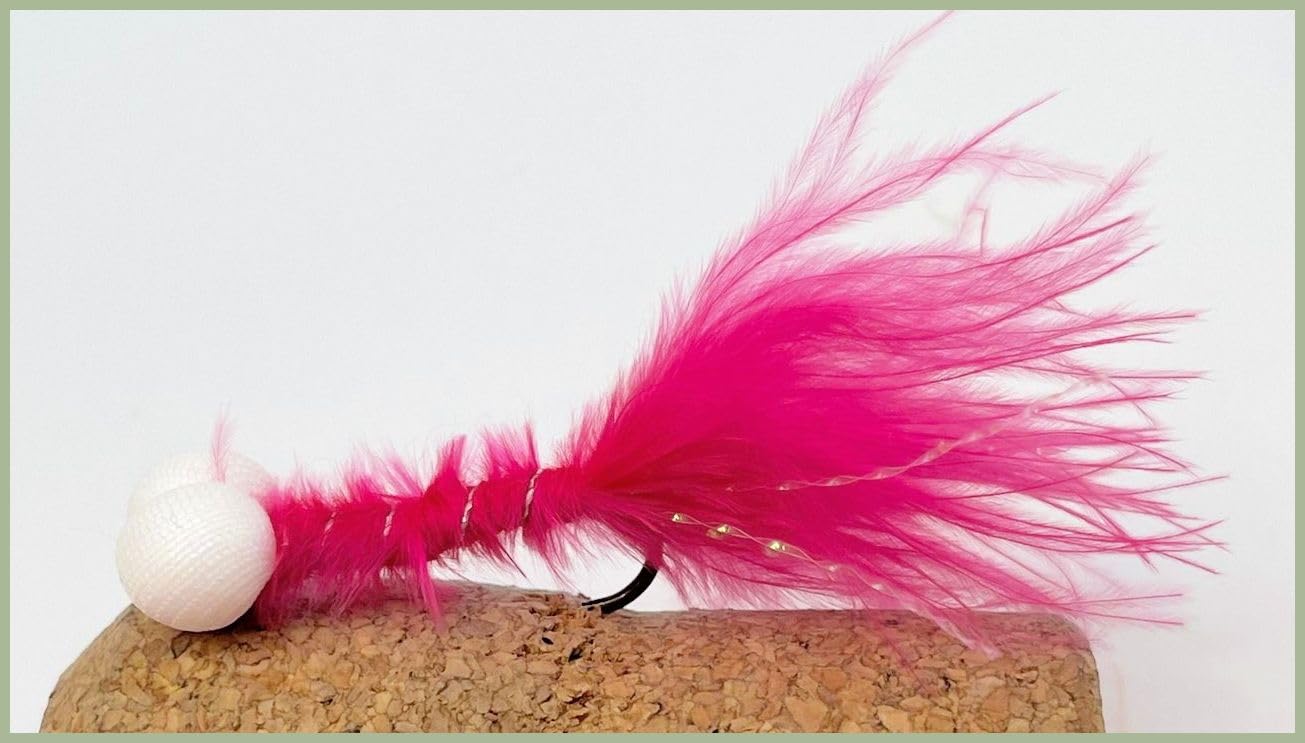 Barbless Pink Booby Trout Flies, Size 10 Booby Flies, Choose quantity, Lure Flies (6)