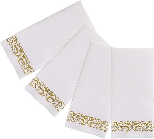 Miniatura 6 de 200 toallas de mano desechables, suaves y absorbentes, sensación de lino, servilletas decorativas duraderas para baño, buenas para cocina, Acción de