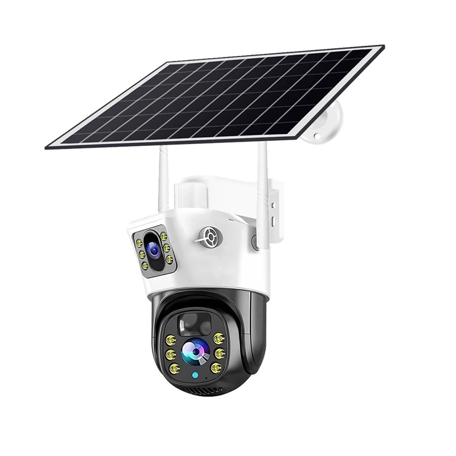 JVDDI 4MP Camera With Solar Panel Outdoor Surveillance IP Camera Support Color Night Vision PIR Motion Detection Cam(4MP 4G Camera)