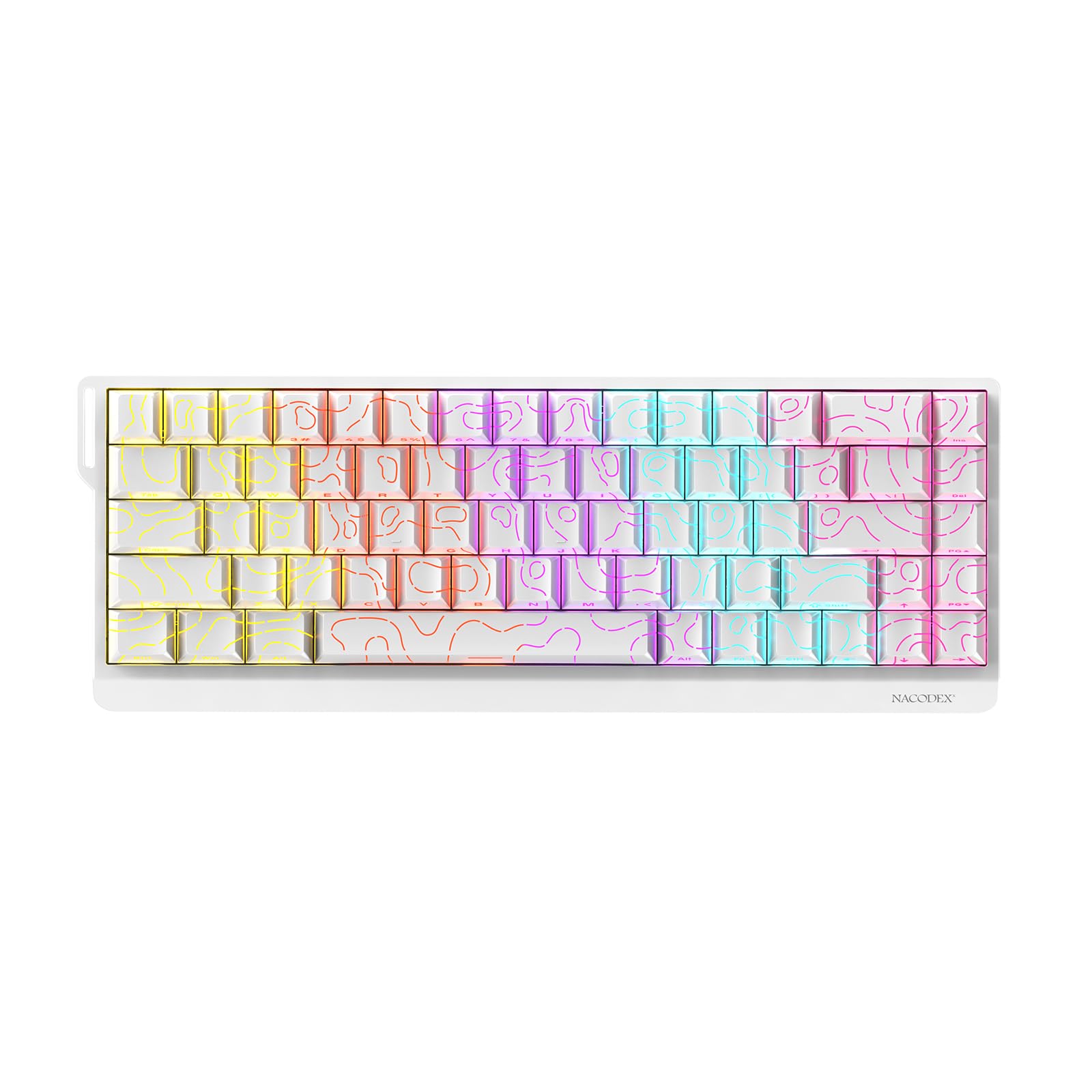 NK68 V2 Mechanical Keyboard Wired, 68 Key Hot Swappable Gaming Keyboard, Compact 65% Mini Keyboard with Mixed Backlight, Full N-Key Rollover for PC Mac Office