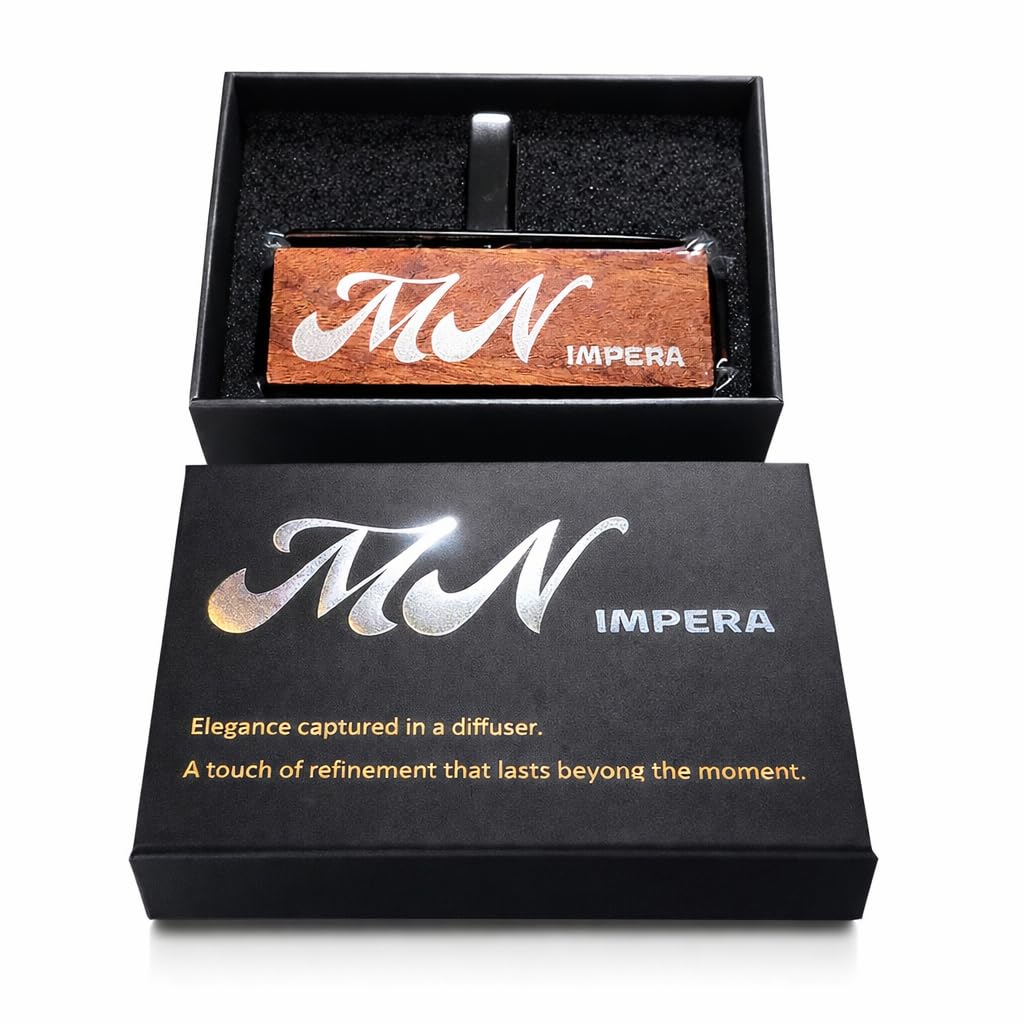 MN IMPERA - Luxury Car Diffuser – Luxus Auto Duft aus Holz mit Wechselkapsel (3 ml)