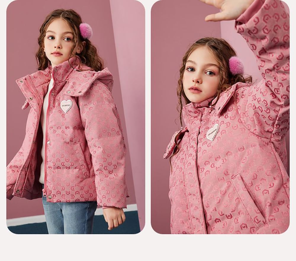 Giacca invernale per bambini, parka invernale per bambini, con cappuccio in pelliccia, calda parka invernale per attività all'aria aperta, giacca da neve per ragazzi e ragazze