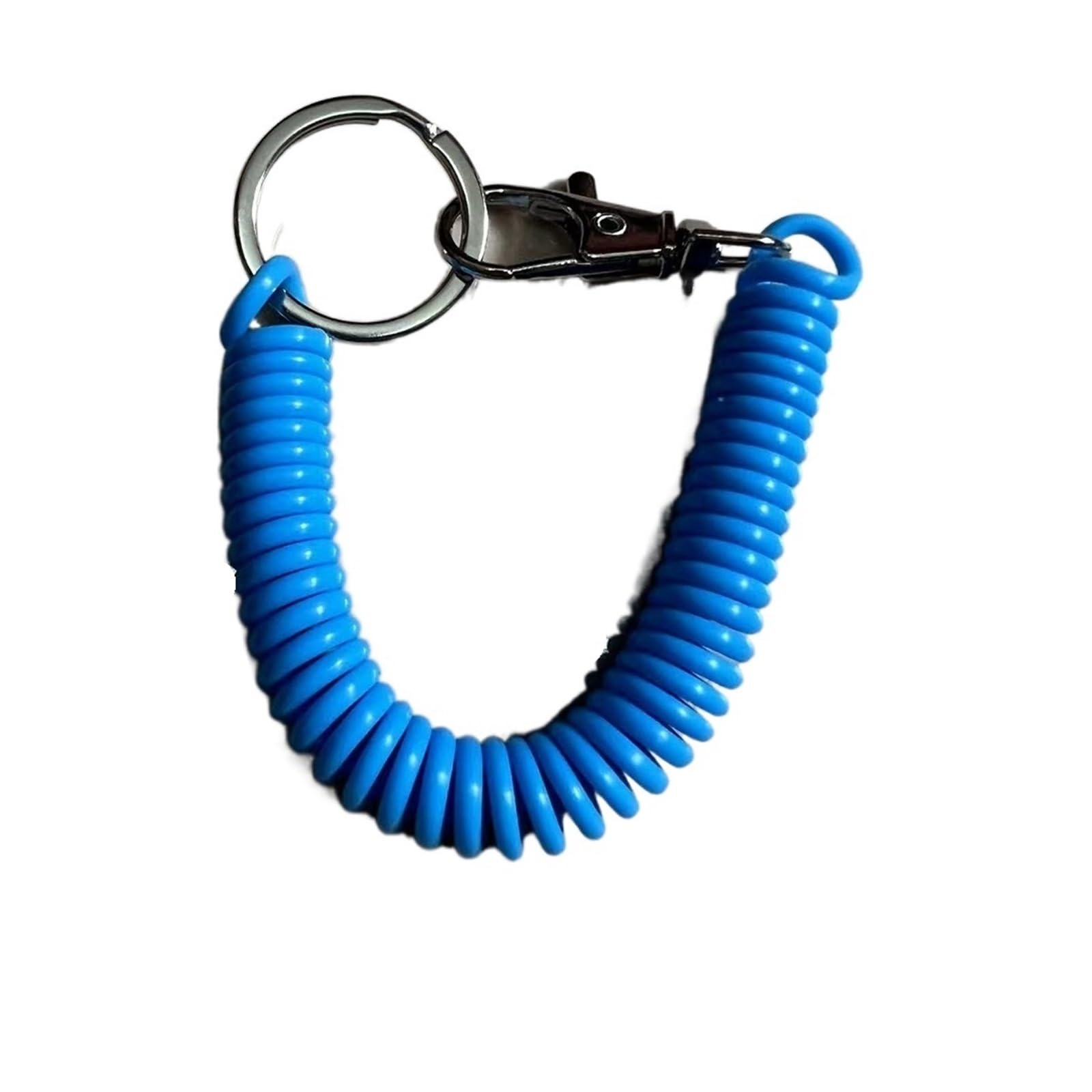22 Portachiavi A Spirale Retrattili Con Moschettone - Multicolori, Lunghezza 90cm, Antismarrimento Per Chiavi, Tessere E Portafogli - 2