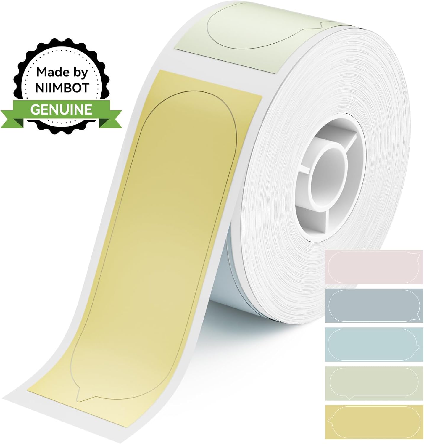 NIIMBOT D110 Label Maker Tape, 14x40mm (0.55"x1.57") 160Label/Roll, Waterproof Label for Home Office Oragnization (5 Colors)