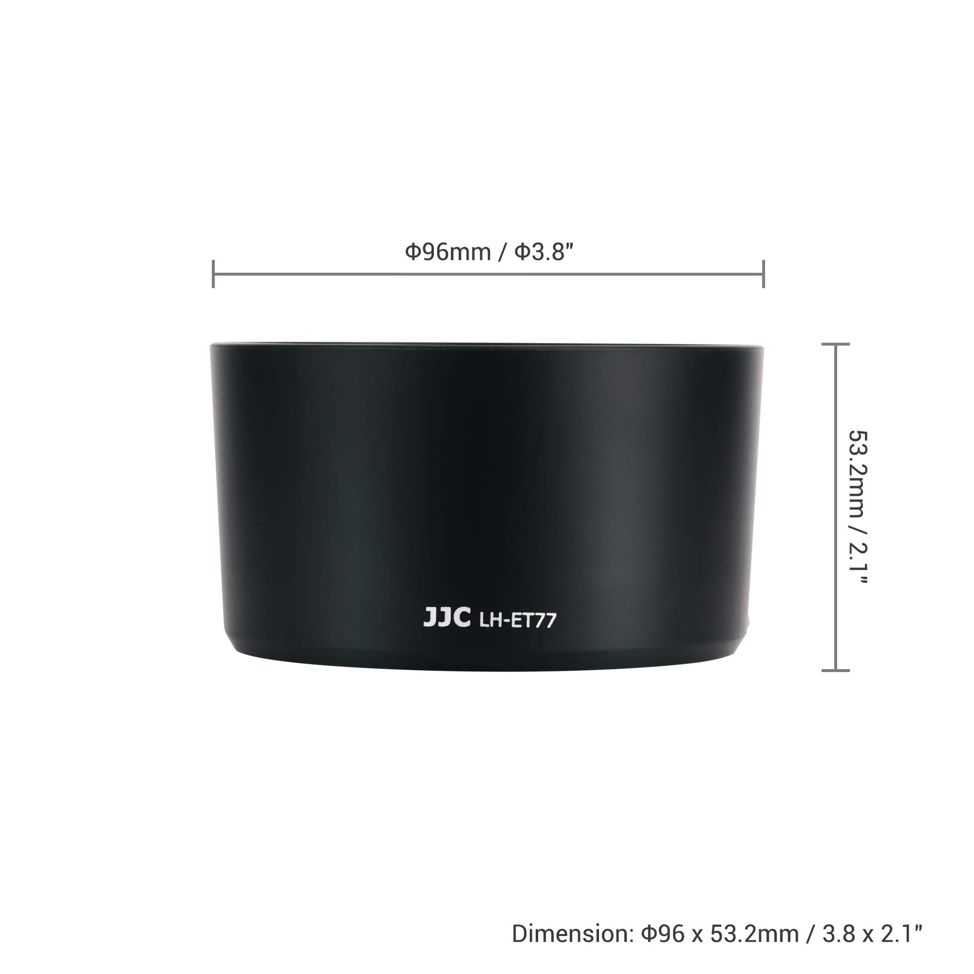 JJC Paraluce a baionetta per obiettivo Canon RF 85 mm f/2 Macro IS STM su fotocamera DSLR Canon EOS R R5 R6 RP – sostituisce il paraluce Canon ET-77 DSLR Fotografia fotografica