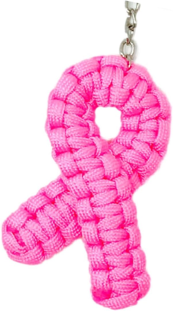 Breast Cancer Pink Power Rope Keychain
