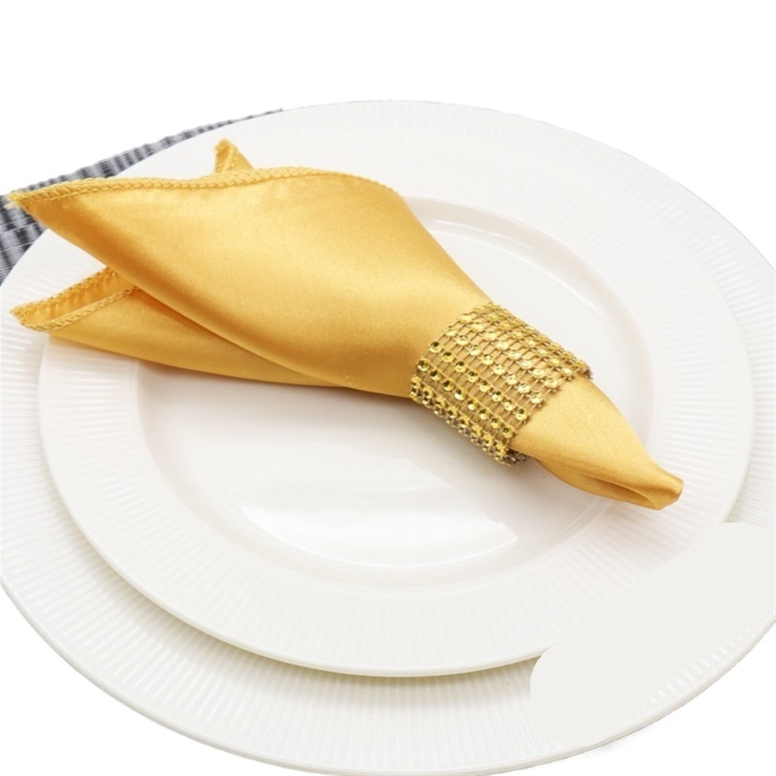 Tovaglioli di Stoffa 50 pezzi/set tovaglioli 30 cm quadrati in tessuto satinato fazzoletto da tavola tovaglioli da tavola for decorazioni nuziali feste eventi forniture for la casa Ideali Per Eventi(C
