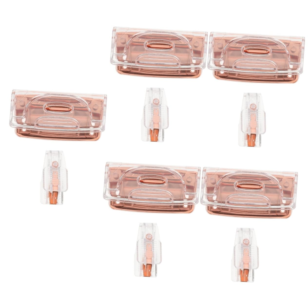 Uonlytech 5 Set Hole Punch Nail Picker pesante fare leva ufficio Punker Cartoleria buco levapunti heavy duty estrattore di cucitrice estrattore di punti portatile levapunti multiuso plastica