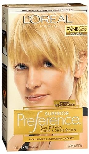 Miniatura 1 de LOreal Superior Preference - 9-12NB Rubio natural más ligero natural 1 cada uno paquete de 6