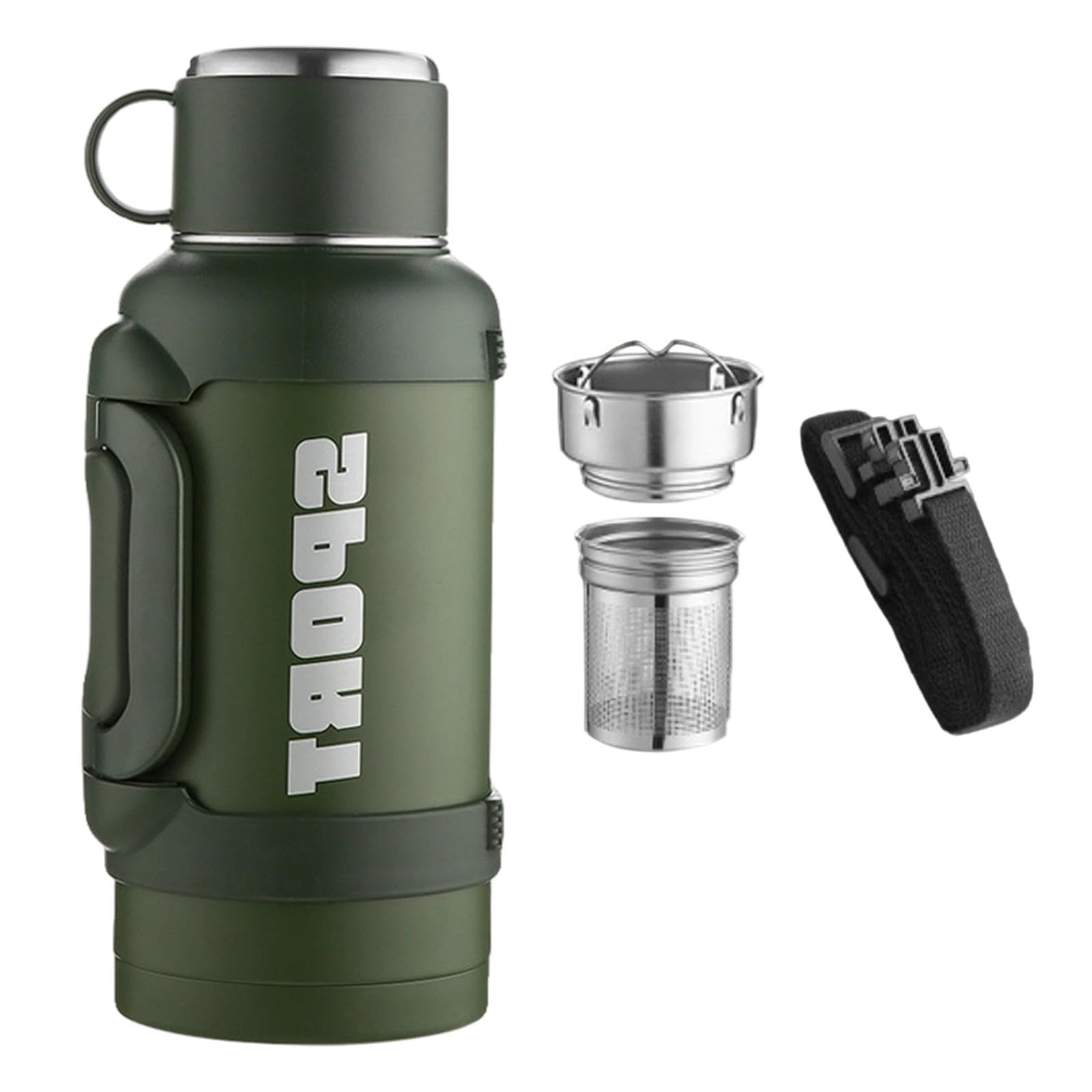 QIAOLIDA Excellent Stainless Steel Sealed Drink Container Maintains Hot Or Cold For 12 Hours Featuring Double Cover