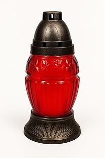 Polish Grave Candle – Traditional Memorial Light – Znicz Poland (1, Red)