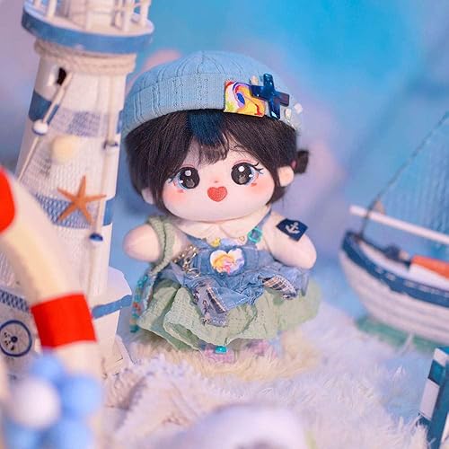 Miniatura 10 de niannyyhouse Muñeca de peluche de 7.9 in para niña, cuerpo de peluche humanoide desnudo, sin atributo, 8 pulgadas, cuerpo normal, ropa, regalos de