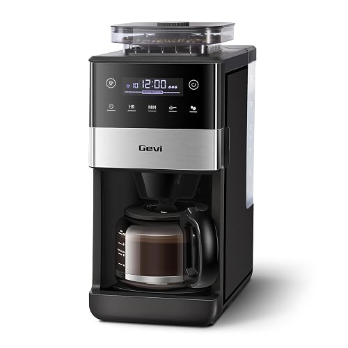 Gevi 10-Cup Grind & Brew Coffee Maker, Touch Screen, Programmable