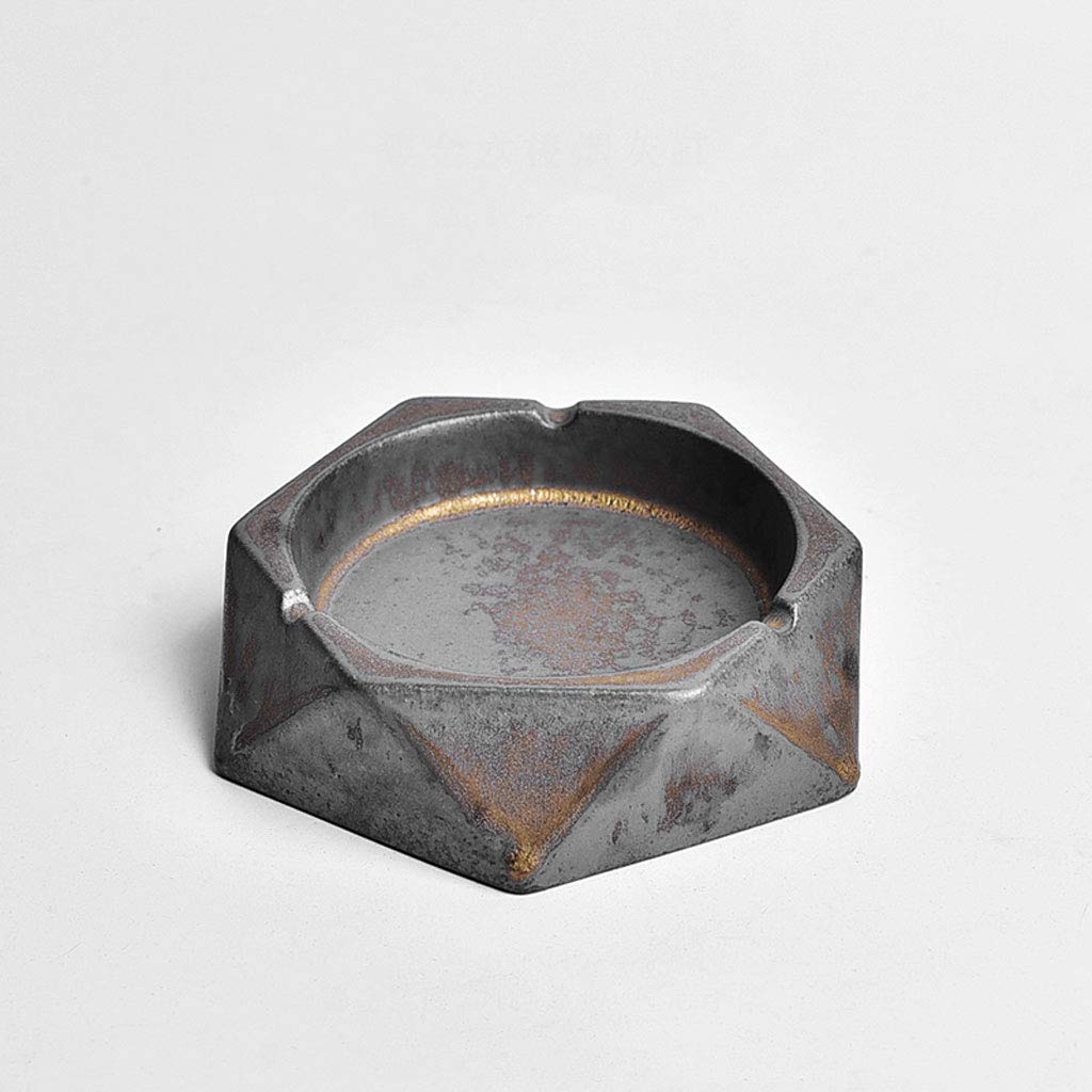 ZMHVOL Ceramic Ashtray Square Retro Ashtray (3 sizes) Ashtray (Color : B) WANGHN (Color : A)