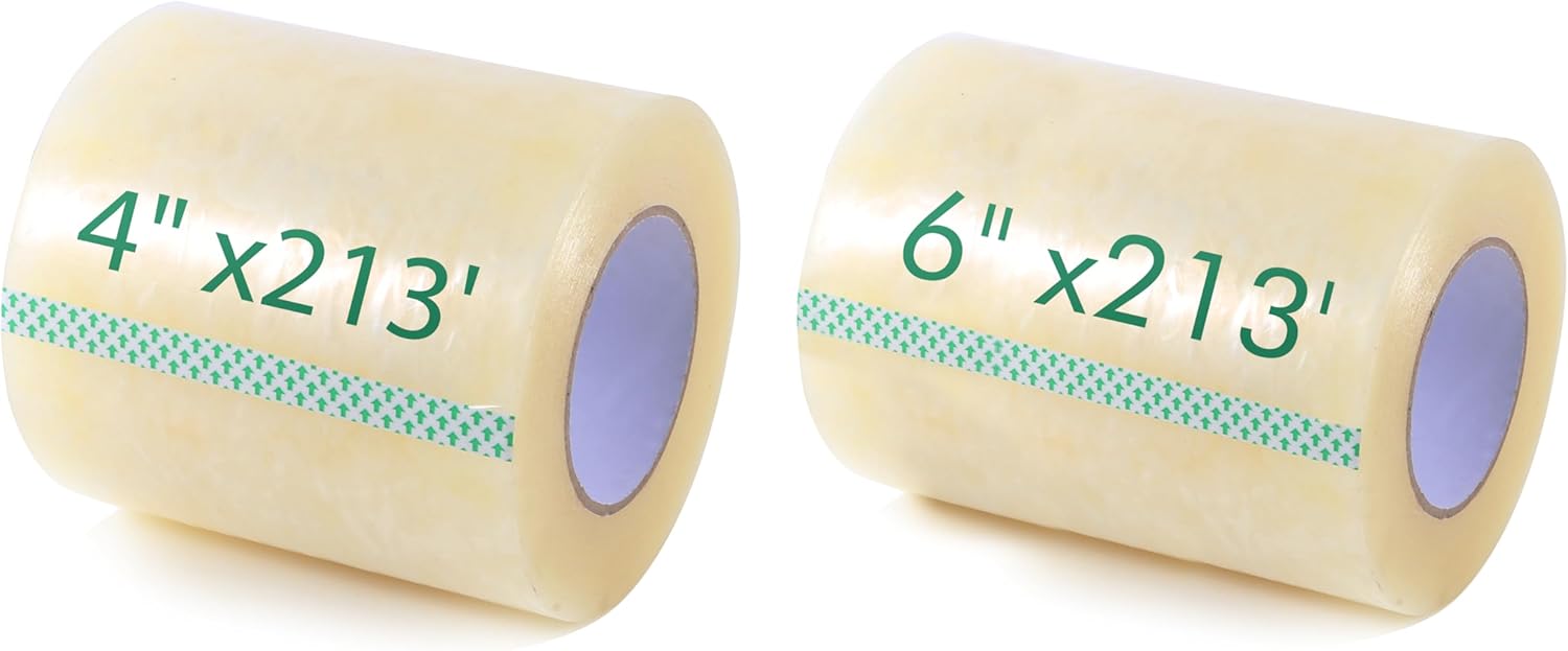 4inX213ft Greenhouse Repair Tape and 6inX213ft Greenhouse Repair Tape，6.3 mil Thickness Greenhouse Plastic Tape, Clear UV Resistant Greenhouse Sheeting Coverin