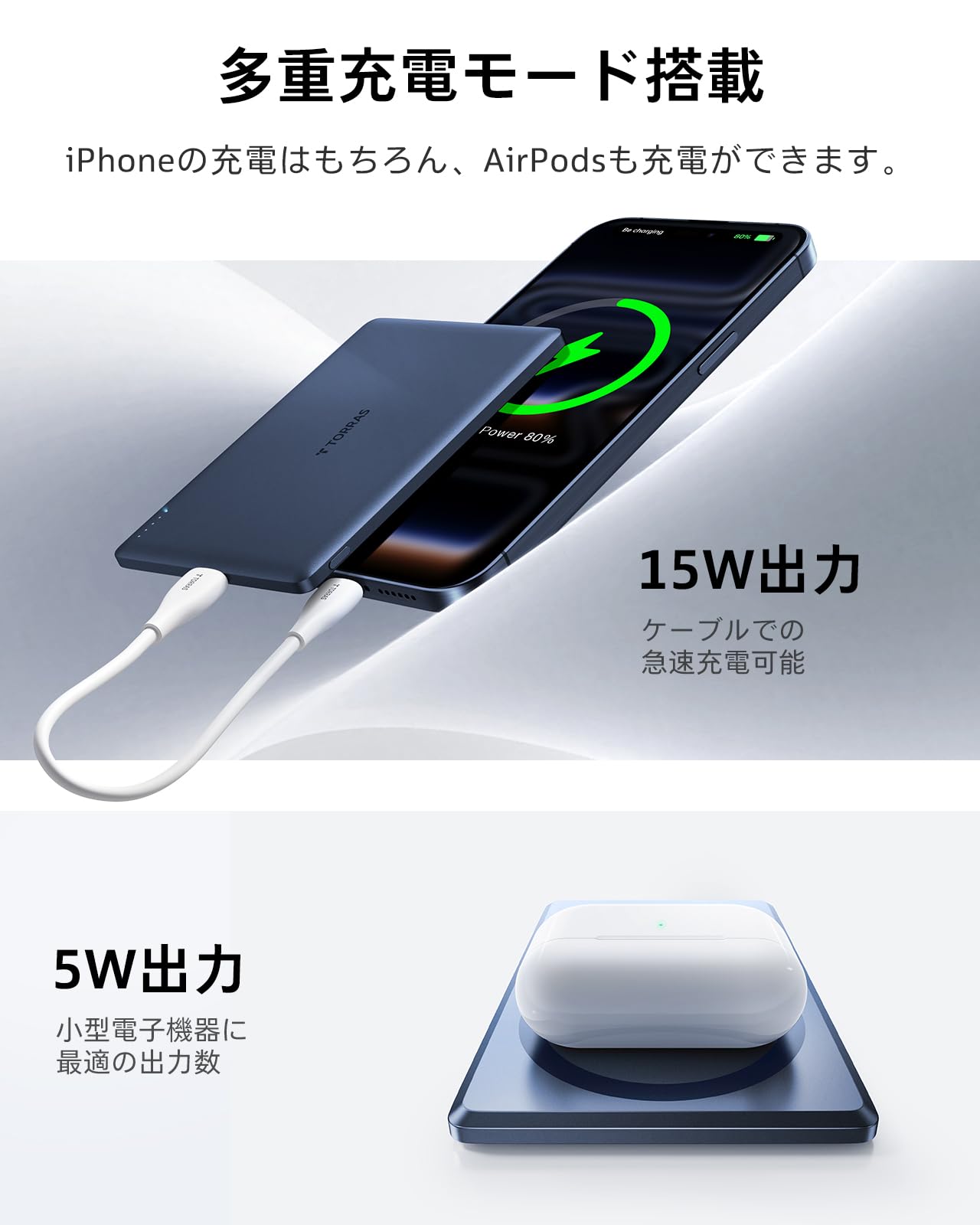 スマホアクセサリー minimag power bank Amazon | TORRAS MiniMag モバイル バッテリー MagSafe対応 Ultra Slim