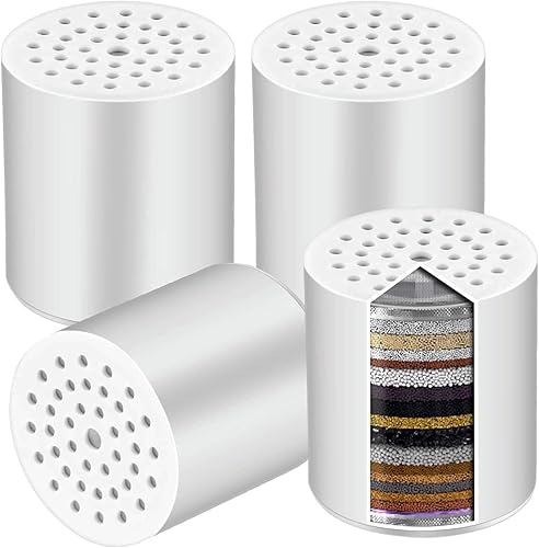 Miniatura 10 de Filtro de ducha de 15 etapas - Filtro de cabezal de ducha - Filtro de agua dura, reduce el fluoruro de cloro, suavizador de agua, cáscara de coco,