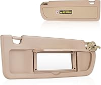 Vista 10 de Visera parasol para lado izquierdo del conductor sin luz, para Honda Civic 2006 2007 2008 2009 2010 2011, repuesto para 83280-SNA-A01ZA (beige)