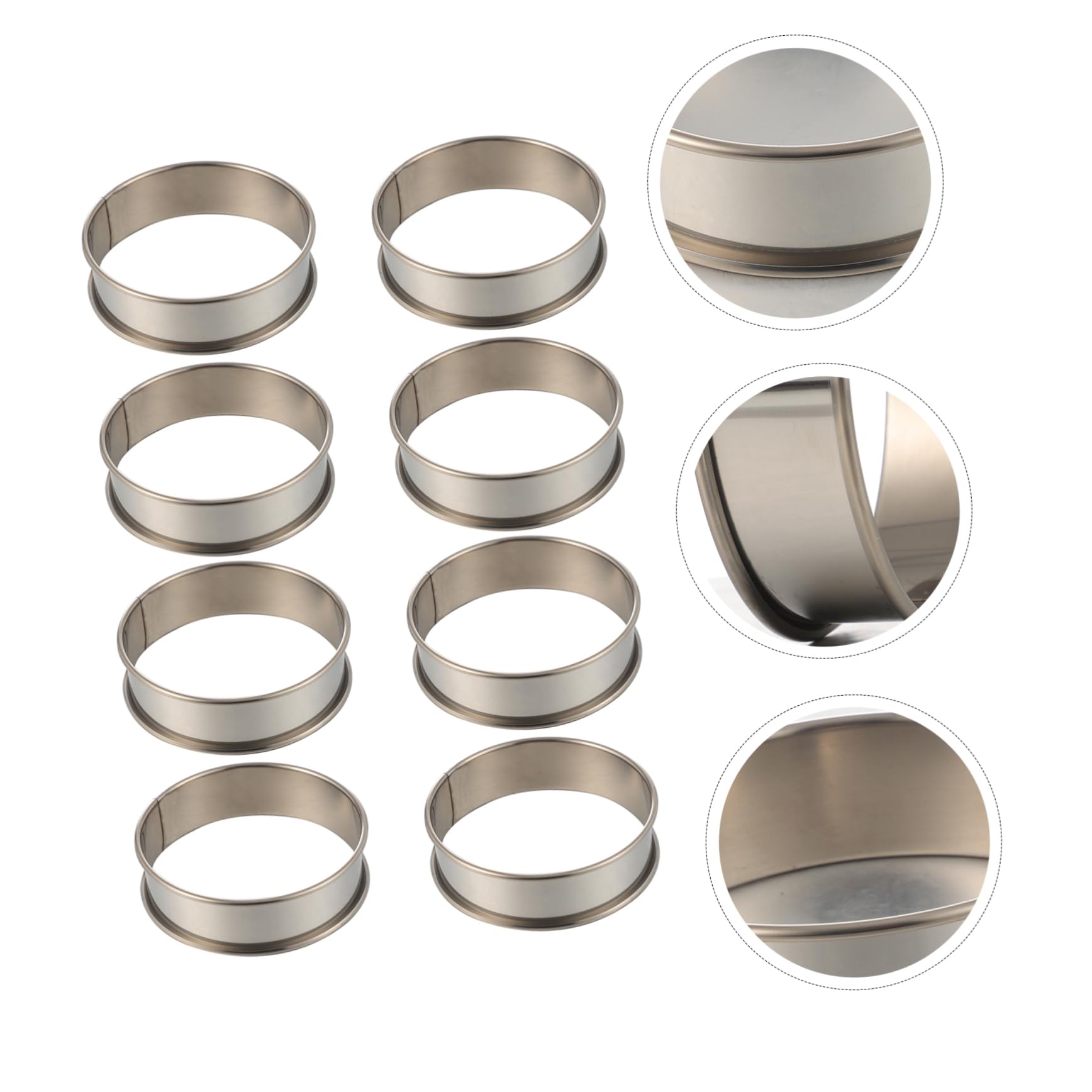 Mikinona Cookie Cutter Baking Tool Set 8pcs Cookie Molds for Baking Cake Molds Stainless Steel