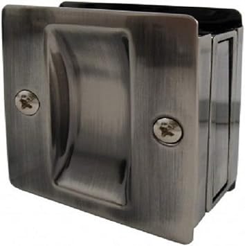 SURE-LOC DP711 15A Square Pocket Door Pull, Passage, Antique Nickel