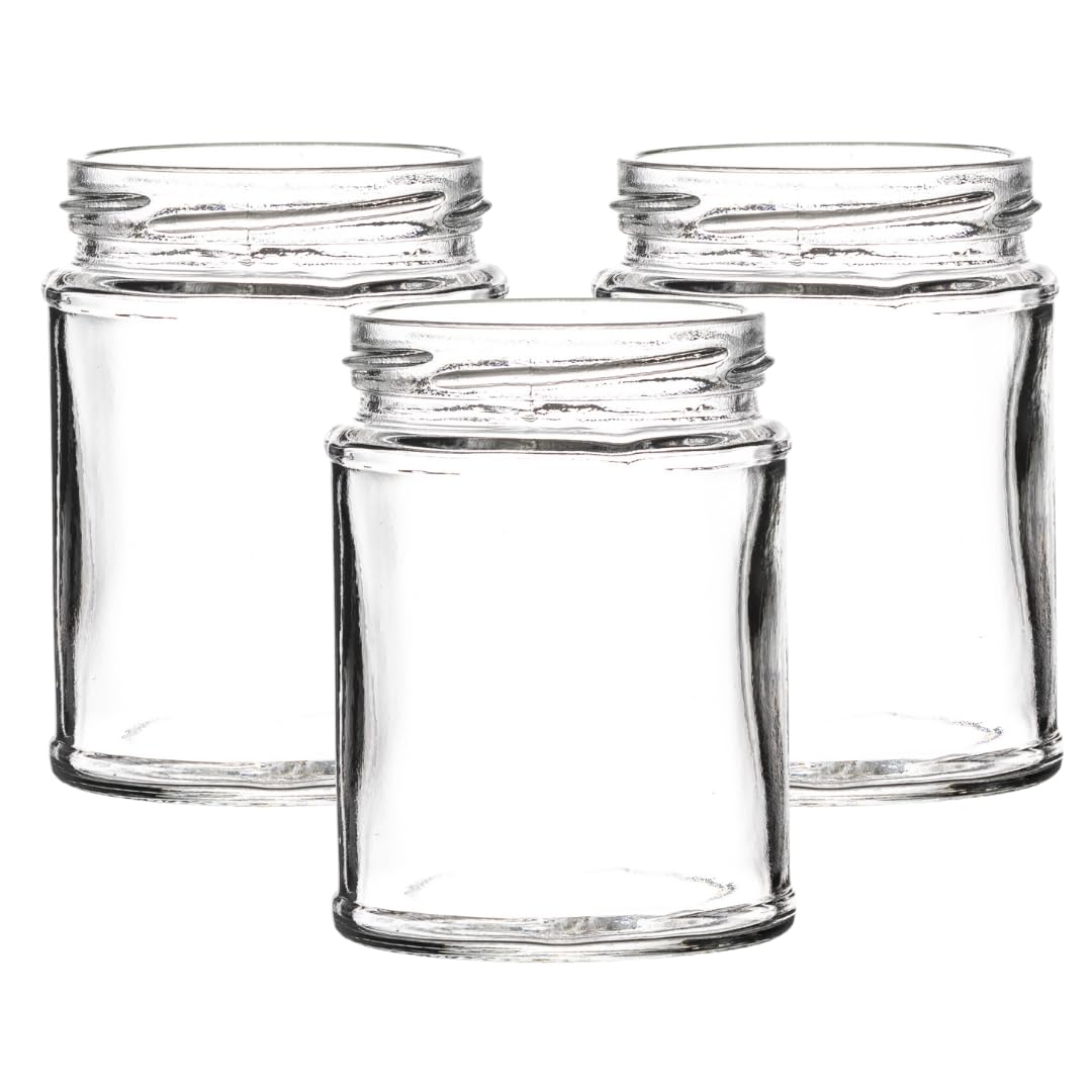 J&B Marmeladengläser, rund, 300 ml, inkl. goldfarbenen Drehkappen, Einmachgläser und Chutney-Gläser, 24 Stück