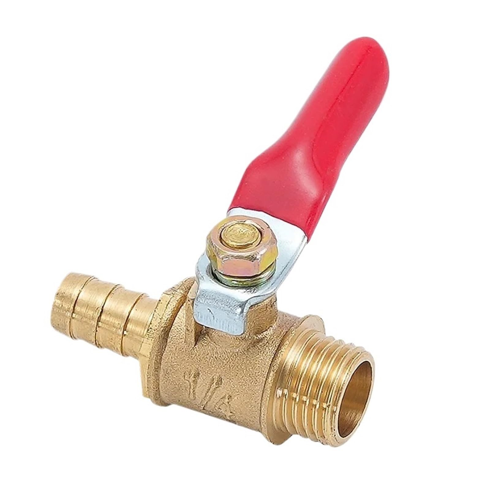 10 sztuk 1/8 '' 1/2'' 1/4 gwint męski zawór kulowy miedź 4-12mm złącze króćca do węża wspólne łącznik rurowy Adapter(6mm Tube,10 pcs,3/8")