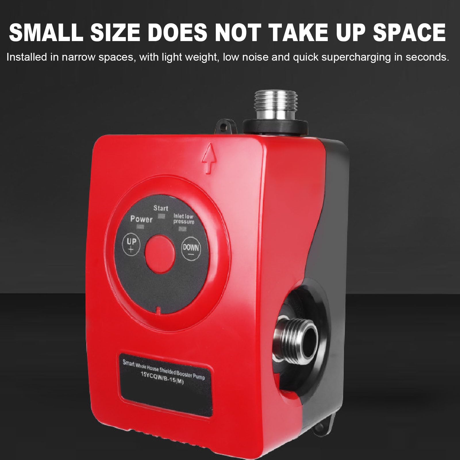 Pompa Booster per Scaldabagno 24 L/min 69 W, Pompa Booster Schermata Intelligente Pompa di Circolazione Ultra Silenziosa per L'orto