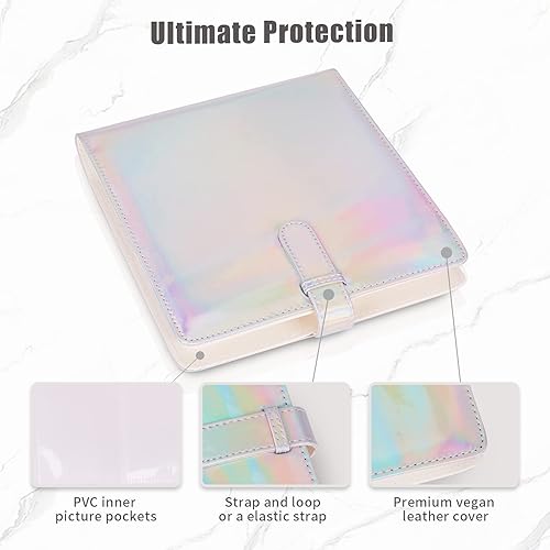 Miniatura 7 de Phetium Funda protectora compatible con cámara instantánea Fujifilm Instax Square SQ1 (blanco) y álbum de fotos de 256 bolsillos para película